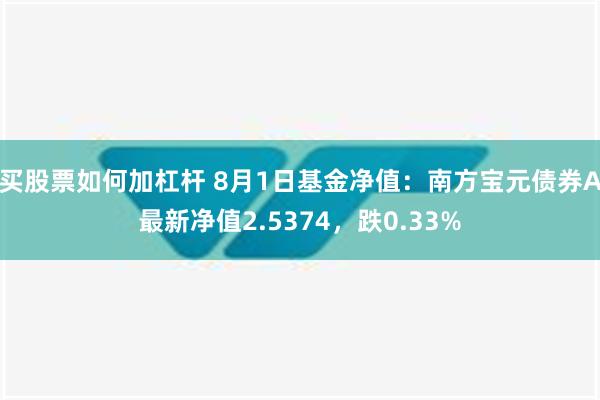 买股票如何加杠杆 8月1日基金净值：南方宝元债券A最新净值2.5374，跌0.33%