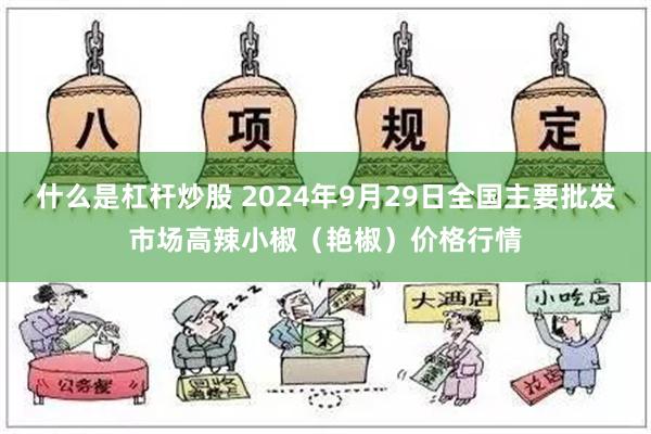 什么是杠杆炒股 2024年9月29日全国主要批发市场高辣小椒（艳椒）价格行情